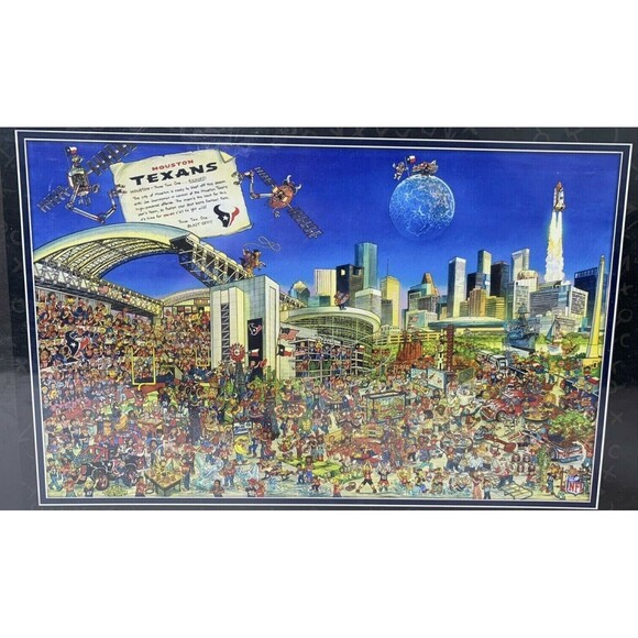 NFL Search Adventure Puzzle Houston Texans Joe Journeyman 500 Pcs 6+ 24"x18" - Picture 2 of 3